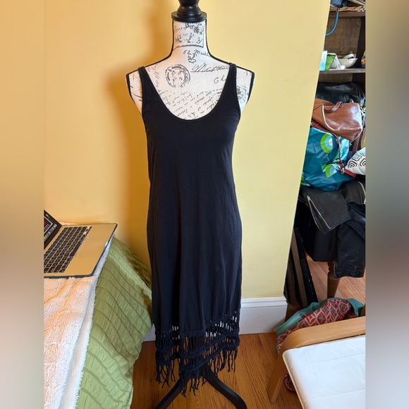 PEPIN Women's Anthropologie Knit Tank Dress with fringe XS - Picture 1 of 8